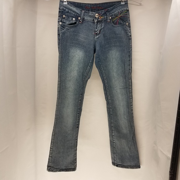 One Tuff Babe Women's Jean 5/6 Fun Rainbow Details - Picture 5 of 8